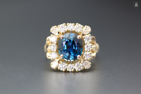 Création bague de fiançailles saphir|Création bague saphir avec diamants|Création bague saphir avec diamants|Création bague saphir avec diamants