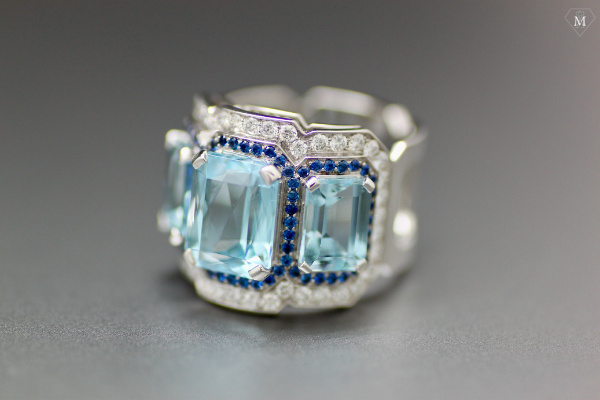 Bague Aigue Marine - L'Atelier Mähler|Bague de fiançailles aigue marine - l'Atelier Mähler||Lady Diana aigue marine