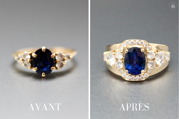 Bijou sur-mesure de l'Atelier MAHLER : artisan joaillier parisien -4|Transformation de bague saphir or jaune diamants et saphir|Bague de fiançailles sur-mesure|Transformation de bague saphir or jaune diamants et saphir|Transformation de bague joaillier parisien|Transformer bague fiançailles paris|Transformer bague ancienne paris|transformer bague fiançailles paris|Transformer bague ancienne joaillier Paris|Bijou sur-mesure de l'Atelier MAHLER : artisan joaillier parisien -4
