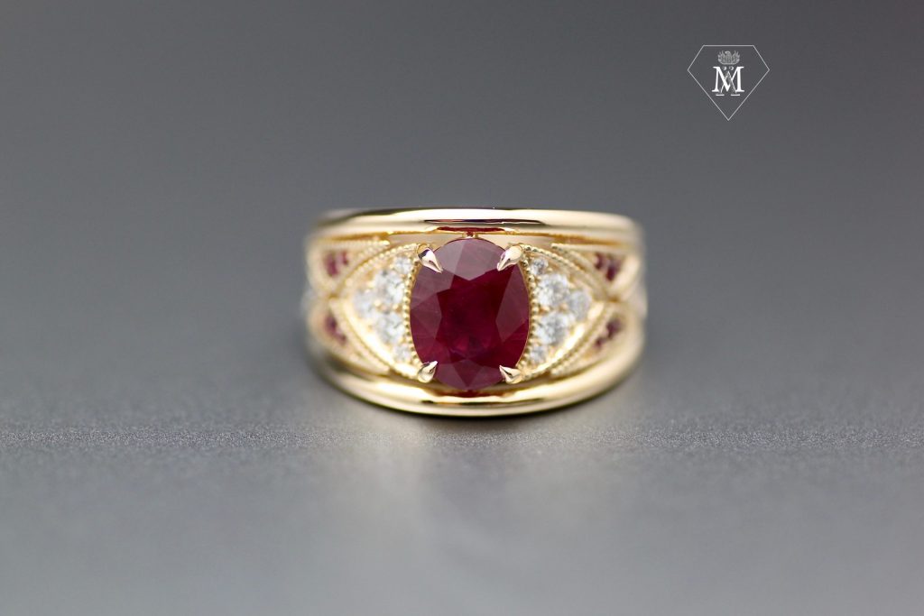 Bague de naissance rubis