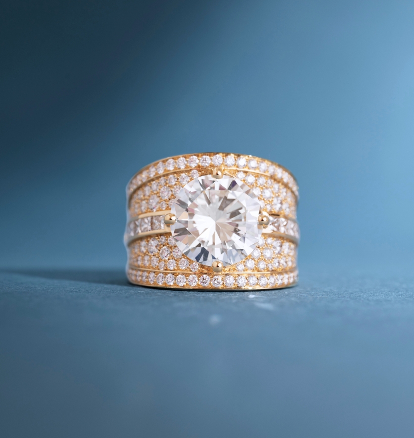 bague bandeau full diamants_face