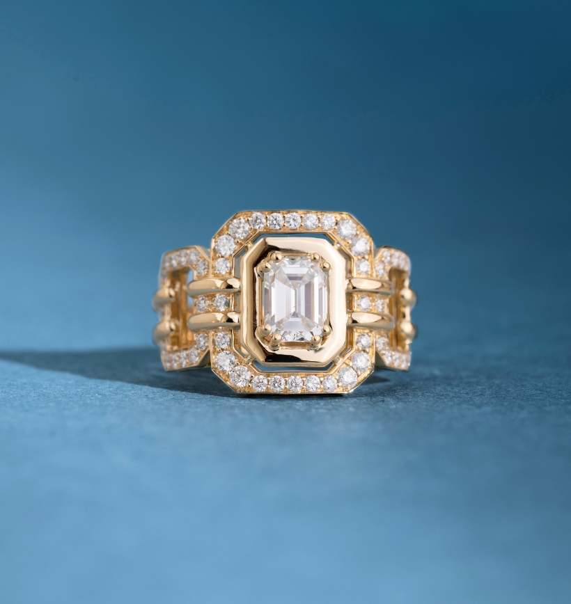 bague bandeau full diamants
