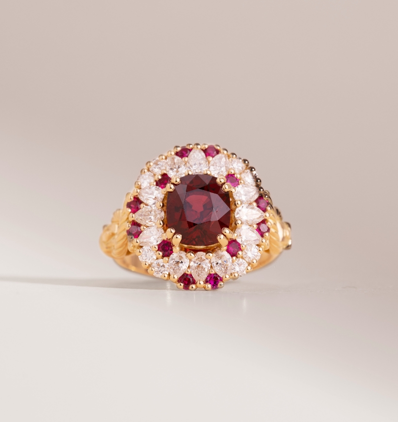 Marguerite rubis rappel de couleur_face