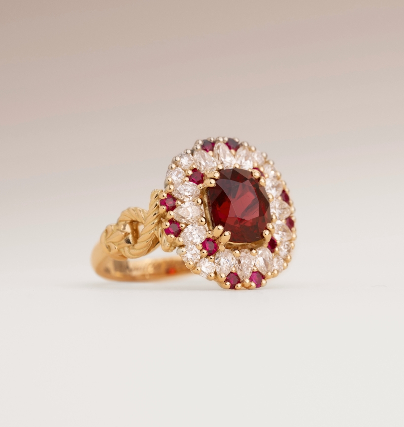 bague marguerite rubis rappel de couleur_profil