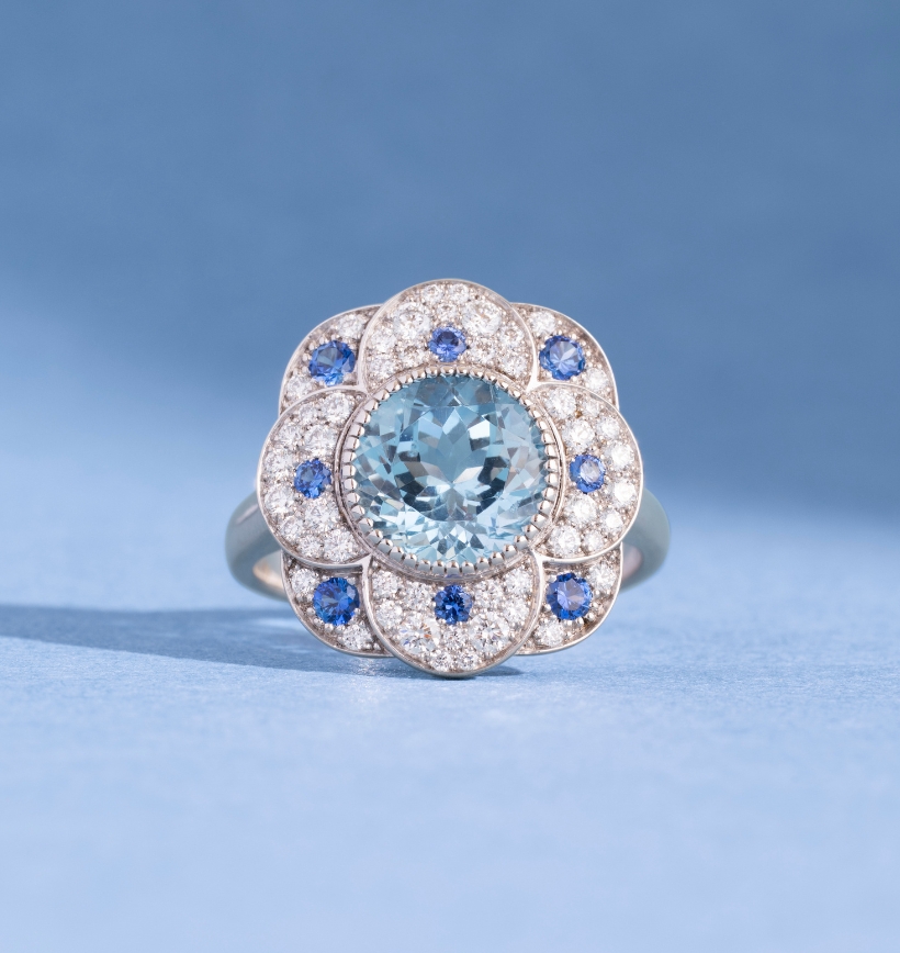 bague marguerite fleur_face